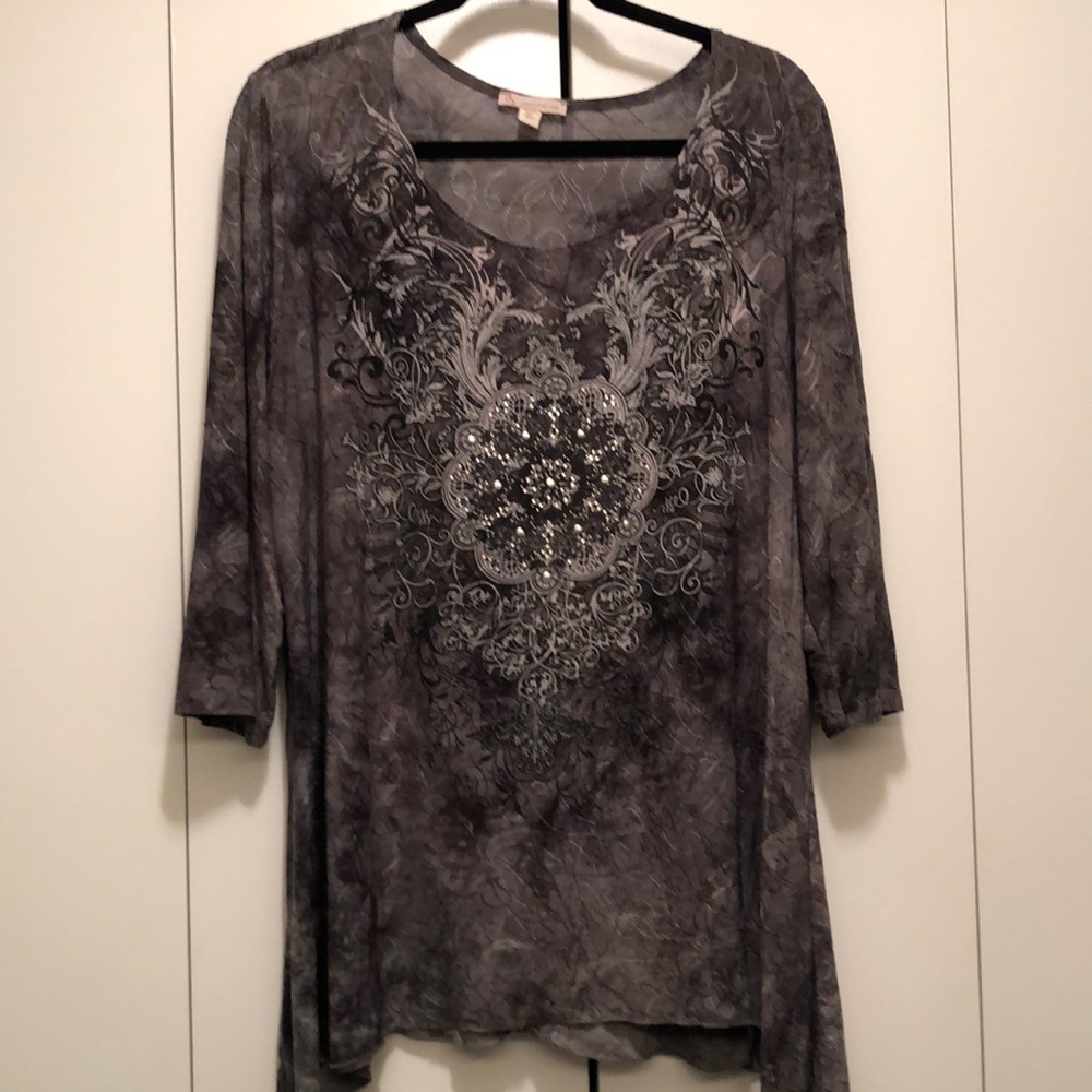 Dress Barn gray blouse